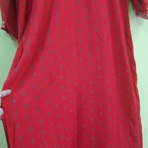 Red Kurta With Dupatta♥️