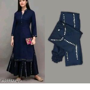 Very Low Price Brand New Mirror Work Kurti Garara