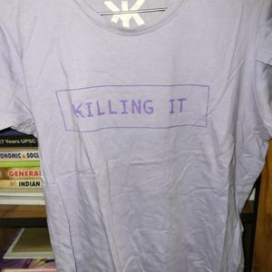 Crop Tshirt Lavender Color