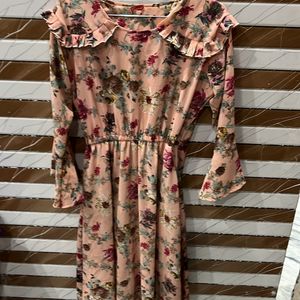 floral dress bell sleeves