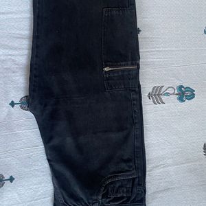 Black Cargo Denim