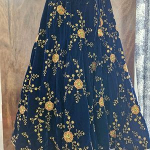 Velvet Lehenga  For Women