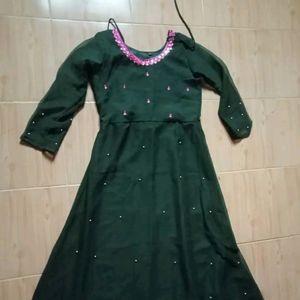 Fancy Georgette Kurti With Dupatta For Women