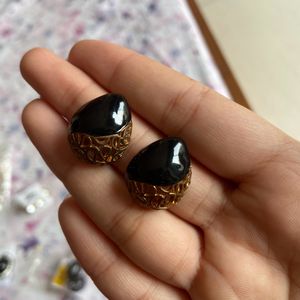 Black And Gold Earrings