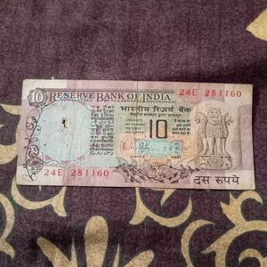 Rare Old Ten Rupee Peacock Original Note