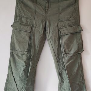 Olive Green Cargos,Size 30