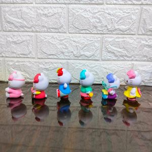 Combo Mini Hello Kitty Figure 6 Pcs