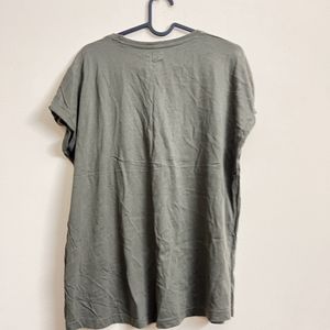 Olive Green Graphic Tshirt