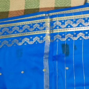 Beautiful Silk Saree With Blouse 💙