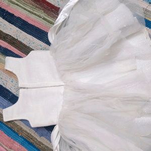 White Frock With Multiple Layers