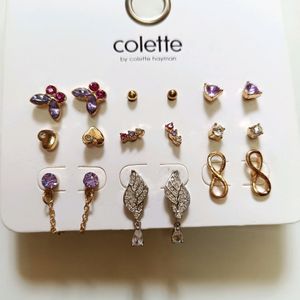 9 Pairs Of Dainty Studs By Colette