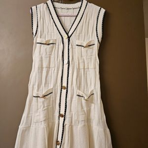 White Korean Style Dress