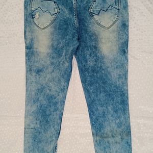 Stretcheble Jeans With Side Chains