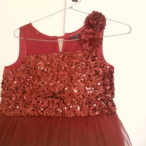 Branded New Stylish Maroon Frock Once Used