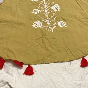 Khadi Cotton Mustard Colour Kurta