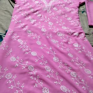 Magenta Colour Kurta Pant Dupatta XXL