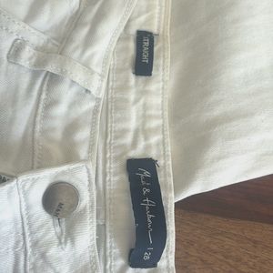 Straight Fit White Mast And Harbour Jeans