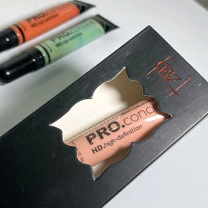 3 Colour Correcter Concealers (Green-Peach-Orange)