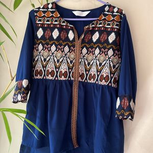 Navy Blue Kurti