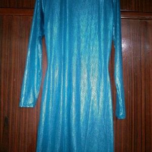 Women Tranquil Teal Solid Dress