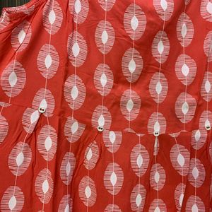 Printed A-line Dress kurti