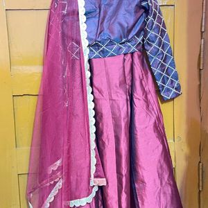 Black And Maroon Lehnga Free Flats