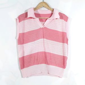 Pink Casual Top (Women's)