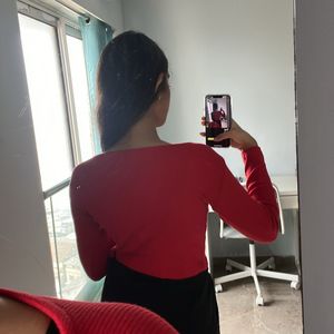 Red Full Sleeve Top