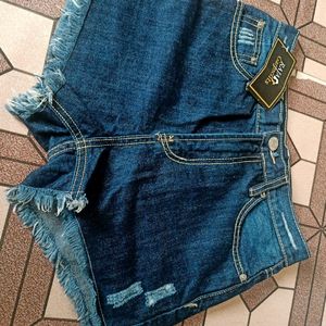 Denim Shorts N Plazo Combo