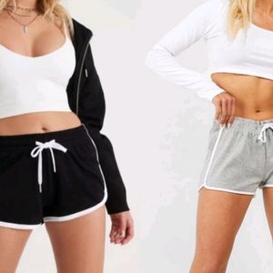 *COMBO* Grey & Black Shorts For Women