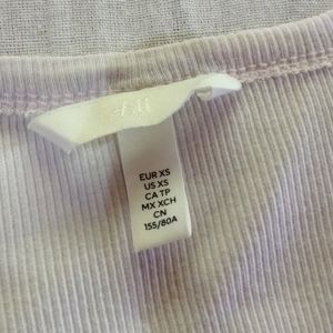 Solid Pale Pink H&M Coquette Y2k Pinteresty Top