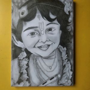 Sri Krishna Pencil Drawing