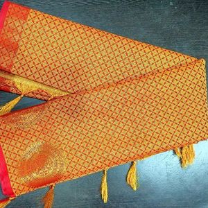 Beautiful New Weeding Saree 💛❤️🧡