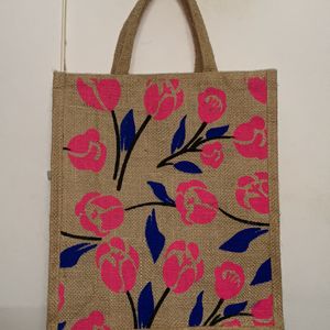 Floral Jute Bag