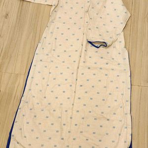 Blue And Off White Kurti