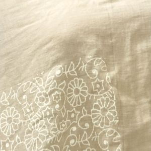 Dupatta painting cotton cream high quality fabric