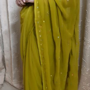 Lime Green Saree🥻🎀