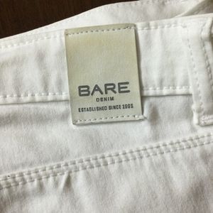 Bare Denim White Trousers