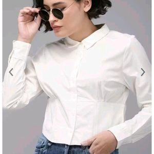 Pure Cotton Full Sleeves Corset Shirt Top