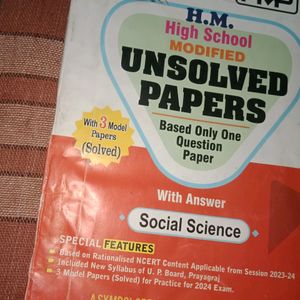 Class10 Social Science Unsolved Paper 7sets Book