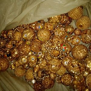 Big Ball Size Golden Beads Mix Material