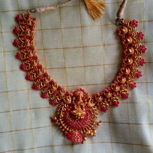 Traditional Chettinad Gold Lakshmi Necklace