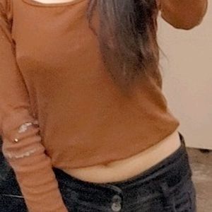 Crop Brown Top