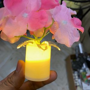 2 Piece Of Flower Led Candle