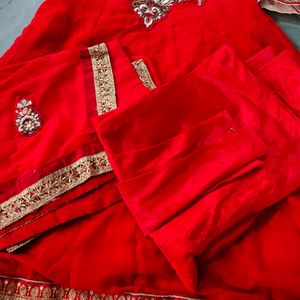 2 Anarkali suit combo (blue &red)