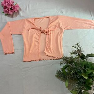 Peach Bow Cardigan🎀