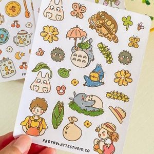 Cute Food Kawaii Stickers Stationary 3 Sheet