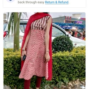 Red Kurti With Legging