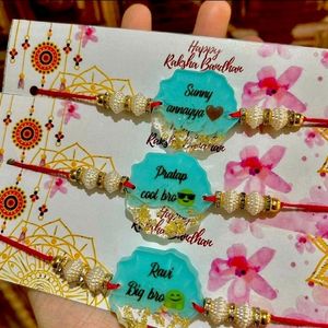 Resin Customised Name Rakhi