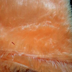 Soft Faux Fur Orange Stole For Women Standard Size